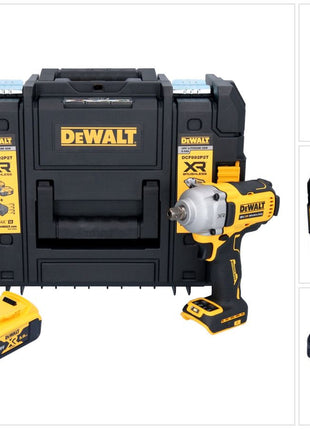 Clé à chocs sans fil DeWalt DCF 892 P1T 18 V 813 Nm 1/2" sans balai + 1x batterie 5,0 Ah + chargeur + TSTAK