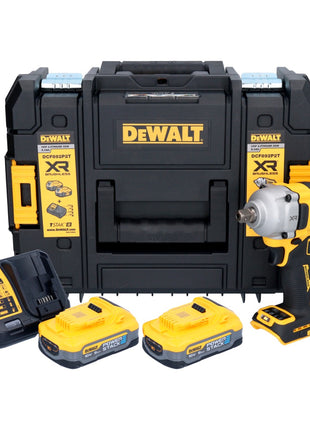 DeWalt DCF 892 H2T Akku Schlagschrauber 18 V 813 Nm 1/2" Brushless + 2x Powerstack Akku 5,0 Ah + Ladegerät + TSTAK