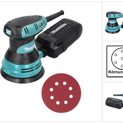 Makita BO 5031 Ponceuse excentrique 300 watts 125 mm + 50x papier abrasif K240