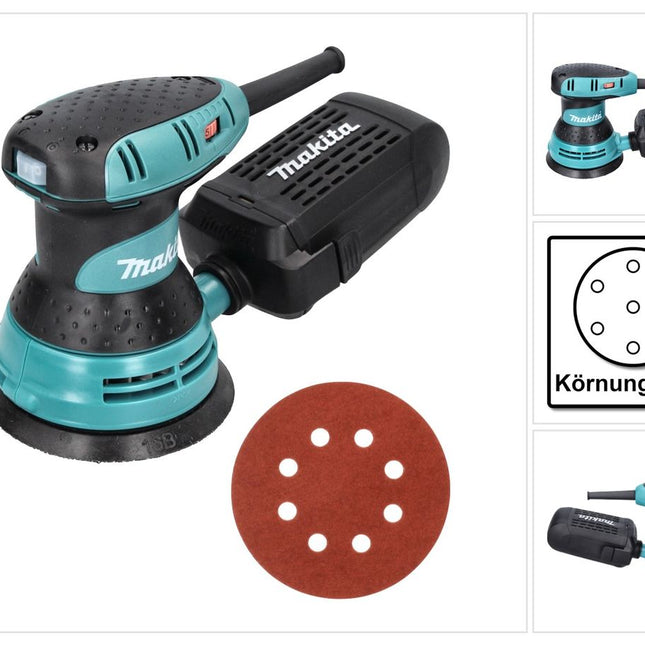 Makita BO 5031 Exzenterschleifer 300 Watt 125 mm + 50x Schleifpapier K320