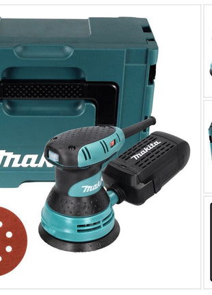 Makita BO 5031 Exzenterschleifer 300 Watt 125 mm + 50x Schleifpapier K320 + Makpac