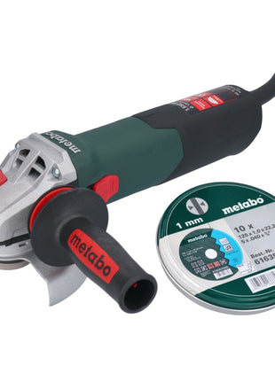 Metabo WE 15-125 Meuleuse d'angle rapide 1550 W 125 mm + 10x disques à tronçonner