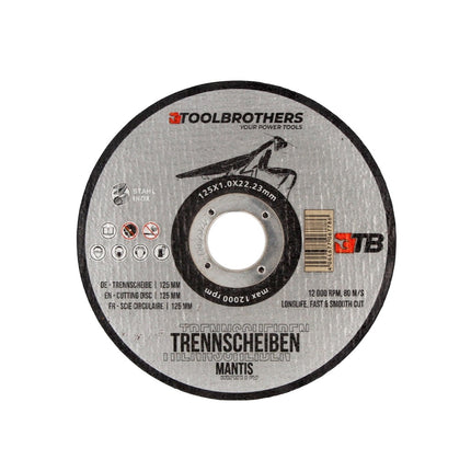 Metabo WE 15-125 Quick Amoladora angular 1550 W 125 mm + 25x Toolbrothers MANTIS Disco de corte