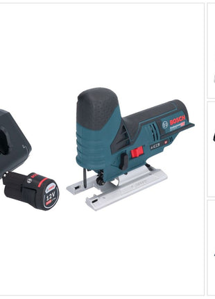 Bosch GST 12V-70 Professional Akku Stichsäge 12 V 70 mm + 1x Akku 2,0 Ah + Ladegerät