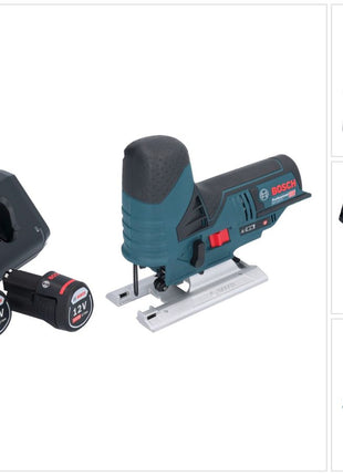 Bosch GST 12V-70 Professional Akku Stichsäge 12 V 70 mm + 2x Akku 2,0 Ah + Ladegerät