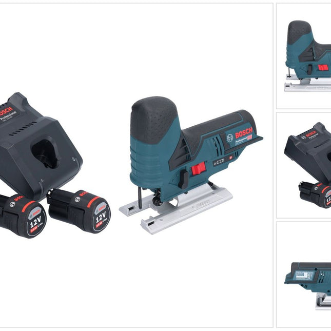 Bosch GST 12V-70 Professional Akku Stichsäge 12 V 70 mm + 2x Akku 3,0 Ah + Ladegerät