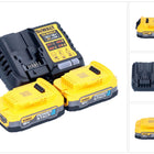 Zestaw startowy akumulatorów DeWalt DCB 1104 E2 12 V / 18 V 2x akumulator Powerstack 1,7 Ah + ładowarka DCB 1104