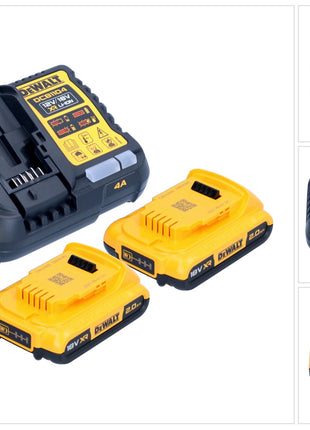 DeWalt DCB 1104 D2 kit de démarrage de batterie 12 V / 18 V 2x batteries 2,0 Ah + chargeur DCB 1104