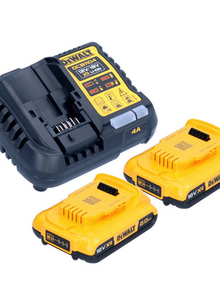 DeWalt DCB 1104 D2 kit de démarrage de batterie 12 V / 18 V 2x batteries 2,0 Ah + chargeur DCB 1104