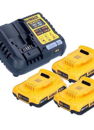 DeWalt DCB 1104 D3 Kit de démarrage sans fil 12 V / 18 V 3x batterie 2,0 Ah + chargeur DCB 1104