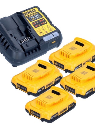 DeWalt DCB 1104 D4 Kit de démarrage sans fil 12 V / 18 V 4x batterie 2,0 Ah + chargeur DCB 1104