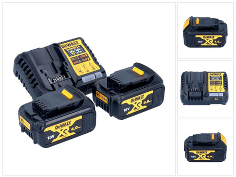 DeWalt DCB 1104 M2 kit de arranque de batería 12 V / 18 V 2x baterías 4,0 Ah + cargador DCB 1104