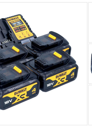 DeWalt DCB 1104 M4 Akku Starter Set 12 V / 18 V 4x Akku 4,0 Ah + DCB 1104 Ladegerät