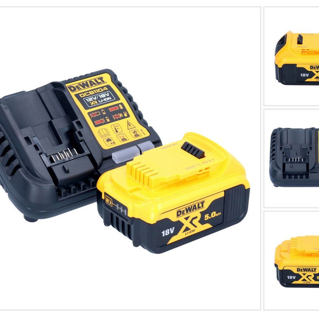 DeWalt DCB 1104 P1 Set di avviamento batteria 12 V / 18 V 1x batteria 5,0 Ah + caricatore DCB 1104