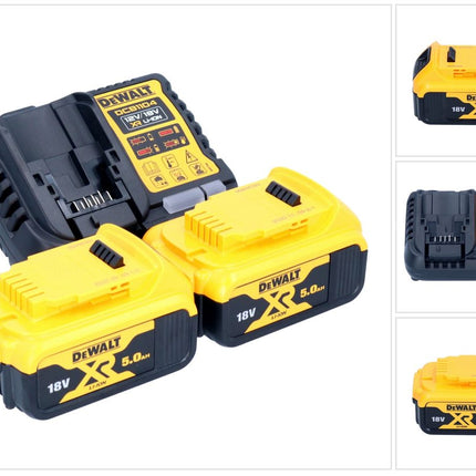DeWalt DCB 1104 P2 Set di avviamento batteria 12 V / 18 V 2x batteria 5,0 Ah + caricatore DCB 1104