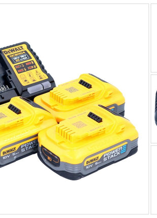 DeWalt DCB 1104 H3 Batterie Starter Set 12 V / 18 V 3x Powerstack Batterie 5.0 Ah + DCB 1104 chargeur