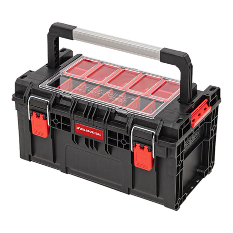 Toolbrothers Maletín de herramientas RHINO XL ECO Handling+ 535 x 327 x 277 mm 26 l apilable IP66 con organizador