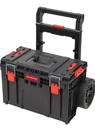 Mallette à outils mobile Toolbrothers RHINO XL Cart ECO empilable 590 x 425 x 660 mm 37 l IP66 Capacité de charge de 100 kg avec double poignée télescopique en aluminium