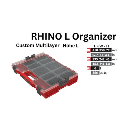 Toolbrothers RHINO L Organizer ULTRA Hauteur L Custom Multilayer 6 l IP54