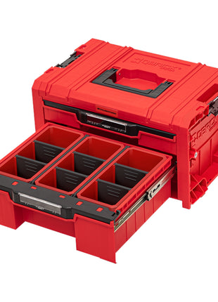 Toolbrothers RHINO L Drawer 2 ULTRA Organize+ Werkzeugkoffer 450 x 310 x 244 mm 14 l stapelbar IP54 mit 2 Schubladen