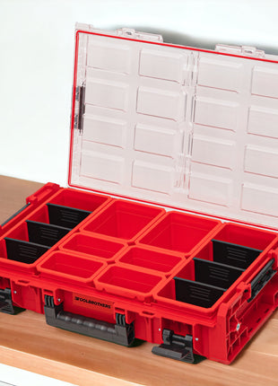 Toolbrothers RHINO XXL Organizador ULTRA Altura XL Cajas Personalizado 582 x 387 x 131 mm 13,5 l IP66 con 8 inserciones y 6 divisores