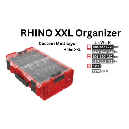 Toolbrothers RHINO XXL Organizer ULTRA Hauteur XXL Custom Multilayer 13,5 l IP66