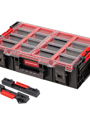 Toolbrothers RHINO XXL Organizer ECO Höhe XXL + Connect Adapter 582 x 387 x 172 mm 19,5 l IP66 mit 4 Inlays und 12 Trennwände