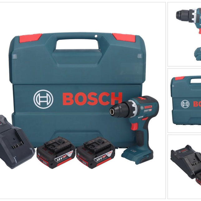 Bosch GSR 18V-55 Trapano avvitatore professionale a batteria 18 V 55 Nm brushless + 2x batteria ricaricabile 5,0 Ah + caricabatterie + valigetta a L