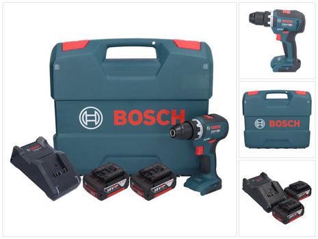 Bosch GSR 18V-55 Profesjonalna akumulatorowa wiertarko-wkrętarka 18 V 55 Nm bezszczotkowa + 2x akumulator 5,0 Ah + ładowarka + walizka L