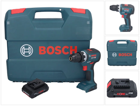 Bosch GSR 18V-55 Taladro atornillador inalámbrico profesional 18 V 55 Nm sin escobillas + 1x batería ProCORE 4,0 Ah + L-Case - sin cargador