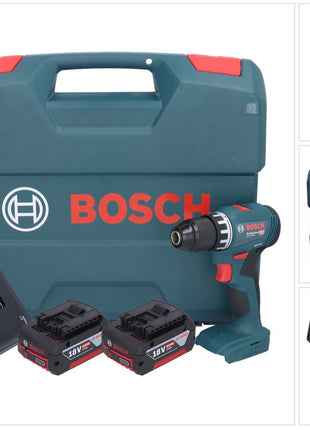 Bosch GSR 18V-45 Professional Akku Bohrschrauber 18 V 45 Nm Brushless + 2x Akku 4,0 Ah + Ladegerät + L-Case