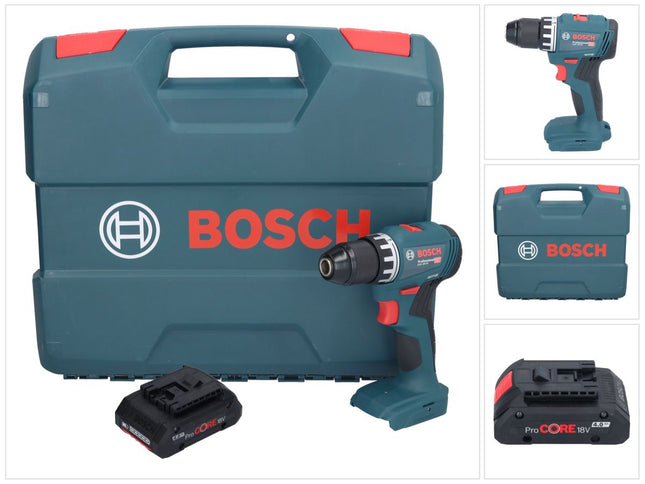 Bosch GSR 18V-45 Taladro atornillador inalámbrico profesional 18 V 45 Nm sin escobillas + 1x batería ProCORE 4,0 Ah + L-Case - sin cargador
