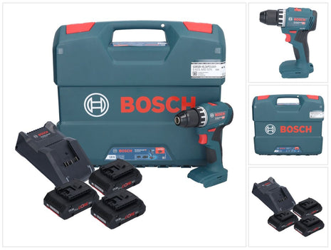 Bosch GSR 18V-45 Trapano avvitatore a batteria professionale 18 V 45 Nm Brushless ( 0615A5002N ) + 3x batteria ProCORE 4,0 Ah + caricabatterie + L-Case