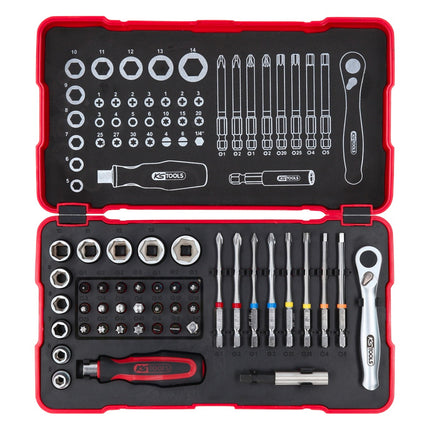 KS Tools Calendrier de l'Avent ''Acier au lieu de chocolat'' 2023 avec 42 pcs. 1/4'' Torsions Bit Set ( 999.2222 )