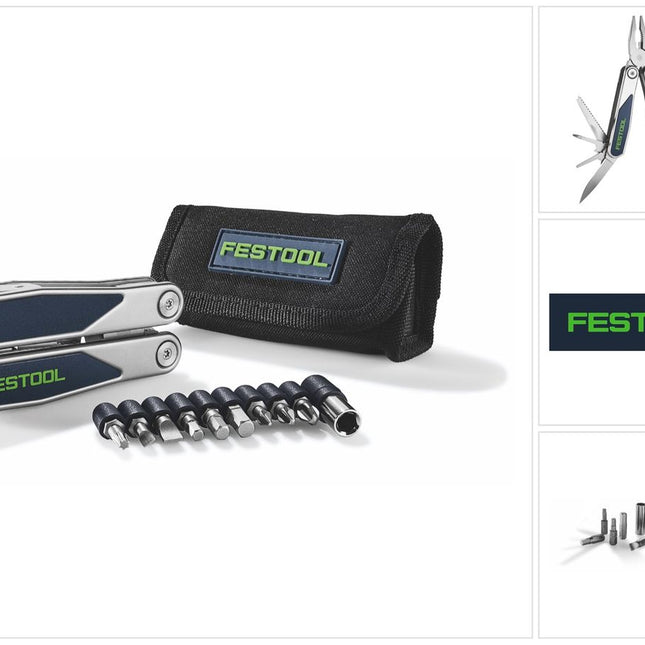 Narzędzie wielofunkcyjne Festool MT-FT1 20 w 1 ( 577934 ) szczypce / przecinak do drutu / pilnik / śrubokręt / otwieracz do puszek / otwieracz do butelek / piła / tłuczek do szkła / zestaw bitów firmy RICHARTZ