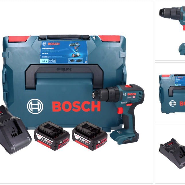 Bosch GSB 18V-55 Professional Akku Schlagbohrschrauber 18 V 55 Nm Brushless ( 06019H5300 ) + 2x Akku 4,0 Ah + Ladegerät + L-Boxx