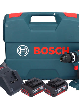 Bosch Taladro percutor inalámbrico GSB 18V-55 Professional 18 V 55 Nm Brushless (0615990L7C) + 2 baterías 4,0 Ah + cargador + maletín