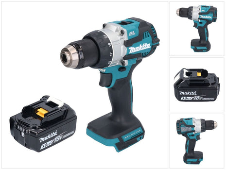 Makita DHP 489 F1 trapano a percussione a batteria 18 V 73 Nm senza spazzole + 1x batteria ricaricabile 3,0 Ah - senza caricabatteria