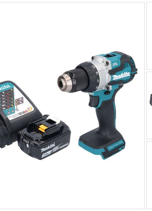 Makita DHP 489 RF1 Akku Schlagbohrschrauber 18 V 73 Nm Brushless + 1x Akku 3,0 Ah + Ladegerät