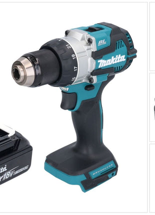 Makita DHP 489 T1 Akku Schlagbohrschrauber 18 V 73 Nm Brushless + 1x Akku 5,0 Ah - ohne Ladegerät