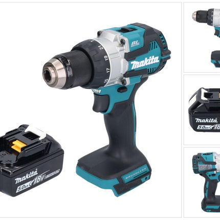 Makita DHP 489 T1 cordless impact drill 18 V 73 Nm brushless + 1x rechargeable battery 5.0 Ah - without charger