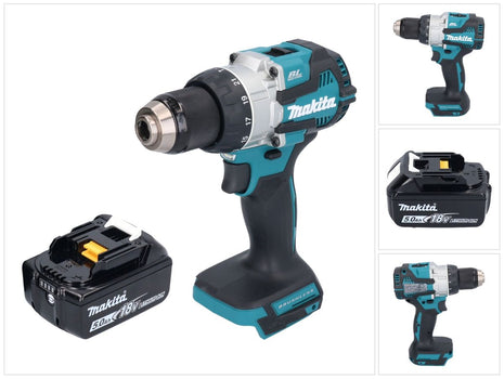 Makita DHP 489 T1 Akku Schlagbohrschrauber 18 V 73 Nm Brushless + 1x Akku 5,0 Ah - ohne Ladegerät