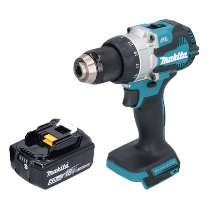 Makita DHP 489 T1 cordless impact drill 18 V 73 Nm brushless + 1x rechargeable battery 5.0 Ah - without charger