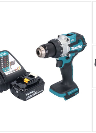 Makita DHP 489 RG1 perceuse à percussion sans fil 18 V 73 Nm sans balai + 1x batterie 6,0 Ah + chargeur