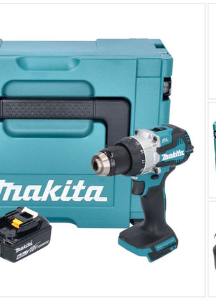 Makita DHP 489 G1J Akku Schlagbohrschrauber 18 V 73 Nm Brushless + 1x Akku 6,0 Ah + Makpac - ohne Ladegerät