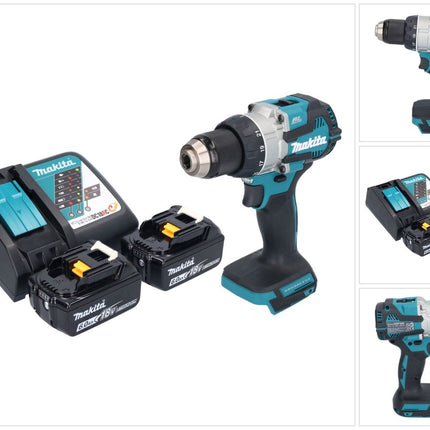 Makita DDF 489 RG Akku Bohrschrauber 18 V 73 Nm Brushless + 2x Akku 6,0 Ah + Ladegerät