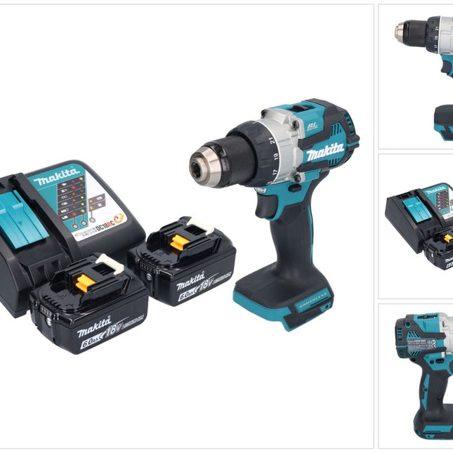 Makita DDF 489 RG Perceuse-visseuse sans fil 18 V 73 Nm Brushless + 2x batterie 6,0 Ah + chargeur
