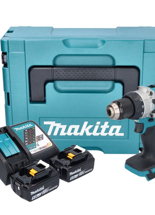 Makita DDF 489 RTJ Akku Bohrschrauber 18 V 73 Nm Brushless + 2x Akku 5,0 Ah + Ladegerät + Makpac