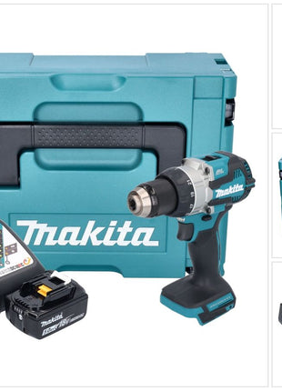 Makita DDF 489 RT1J perceuse-visseuse sans fil 18 V 73 Nm sans balais + 1x batterie 5,0 Ah + chargeur + Makpac