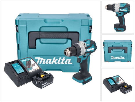 Makita DDF 489 RG1J perceuse/visseuse sans fil 18 V 73 Nm sans balais + 1x batterie 6,0 Ah + chargeur + Makpac